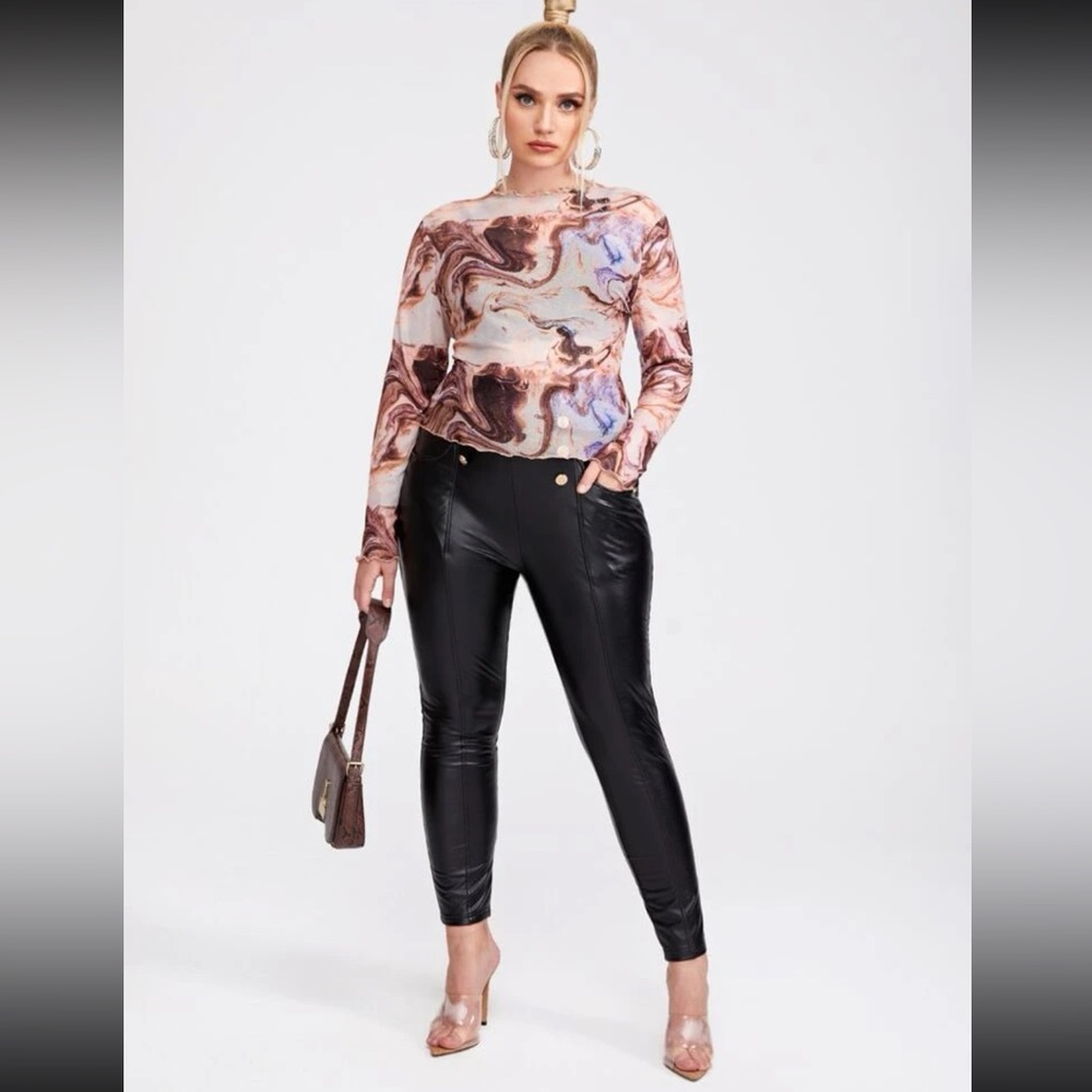 Mesh Swirl Going Out Top- Size 3XL